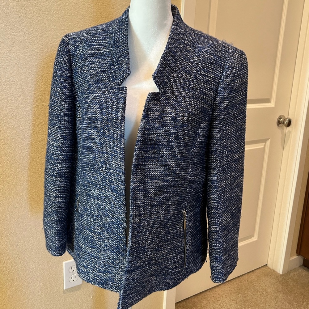 Kasper Navy Tweed Blazer